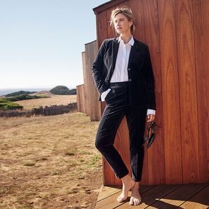 EUC [Nellie Partow] Genuine Leather Black Luxury Ankle Pants + Silk | Small · 4